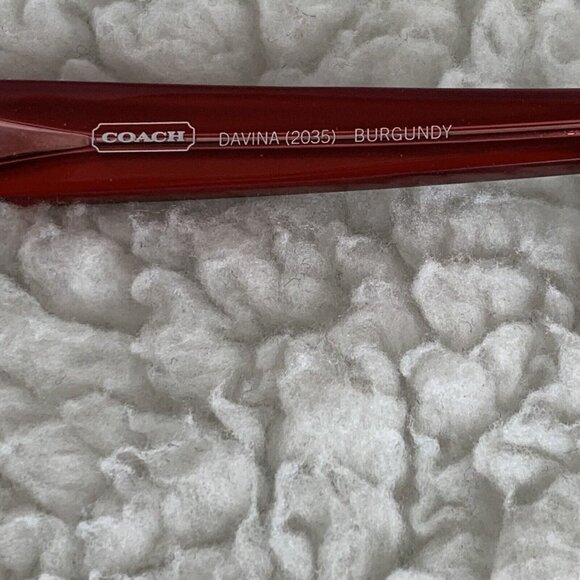 Coach Davina eyeglass frames Burgundy 48 15 135 mm Work Trendy Artsy Butterfly - Picture 3 of 10